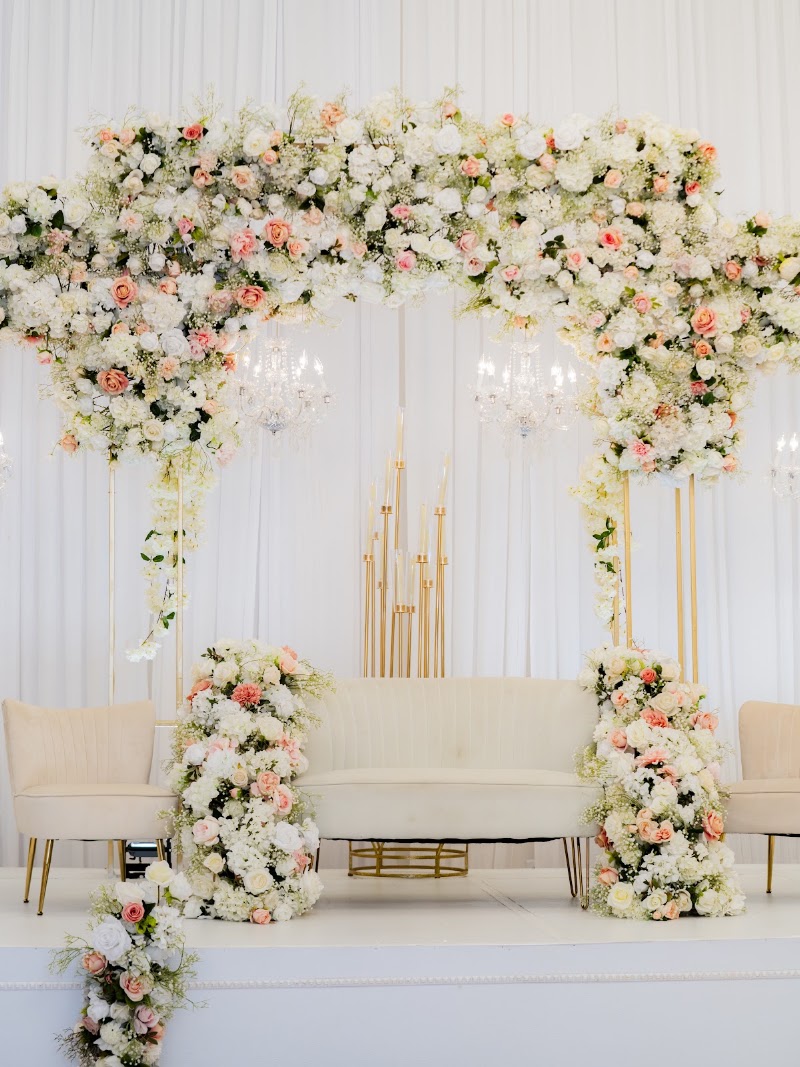 Elegant floral arch backdrop