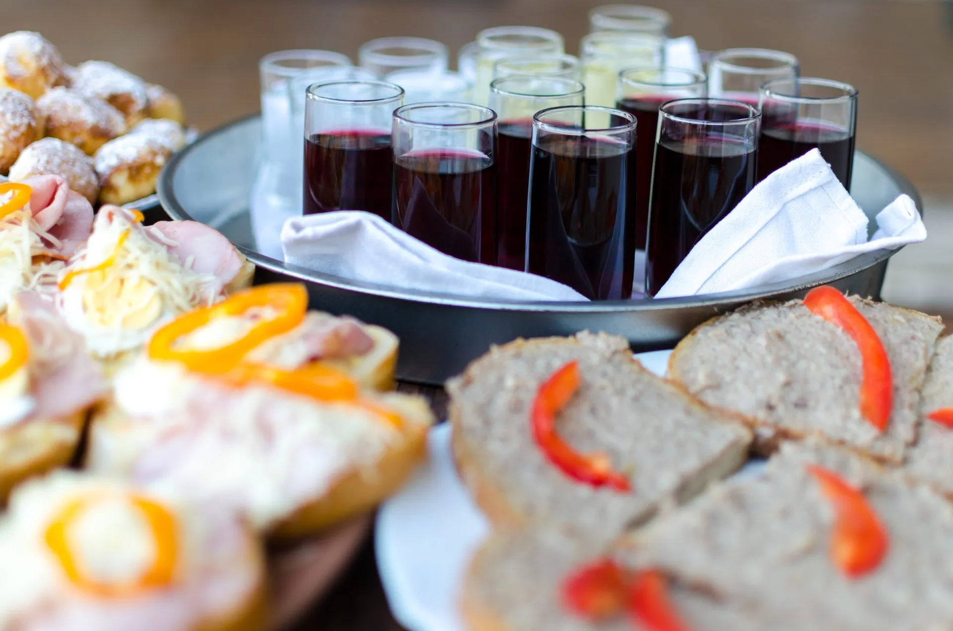 In-house catering presentation